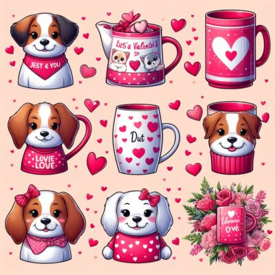 Set Cani Valentine's Day