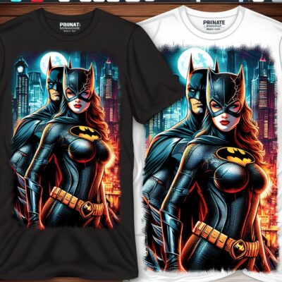 Set Tricouri Batman si Catwoman